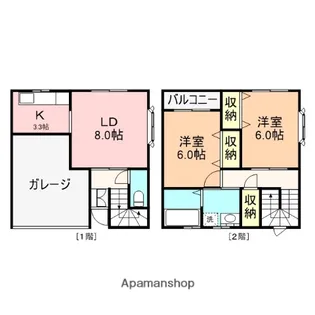 サパンデューA棟【3号室】の間取り