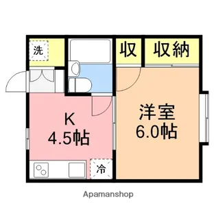 ヴィライリス【104号室】の間取り