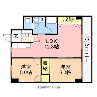 コーポタケショウ【301号室】の間取り