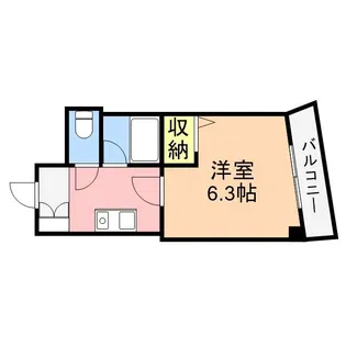 シャローム天神【402号室】の間取り