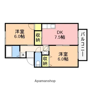 プレジールさがみ【203号室】の間取り