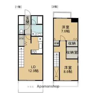 N−COURT【104号室】の間取り