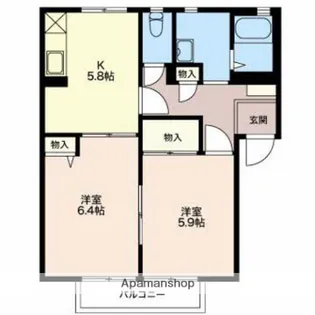 ウッドベルAI【2階】の間取り