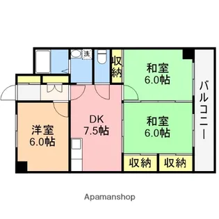 ディークレスト紫竹山【5階】の間取り