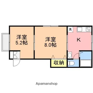 サンコート山ニ【2階】の間取り