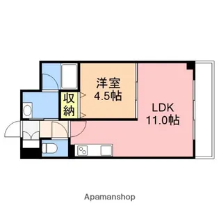 プライムスクエア女池【209号室】の間取り