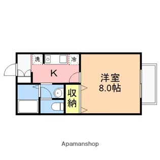 コンフォートベルA棟【107号室】の間取り