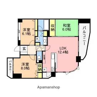 D’クラディア新潟駅前【11階】の間取り