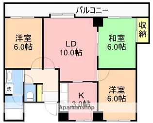 西大畑エルヴェ【2階】の間取り