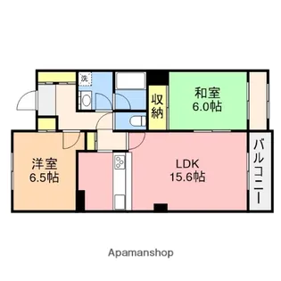西大畑エルヴェ【2階】の間取り