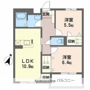 インペリアル【2階】の間取り