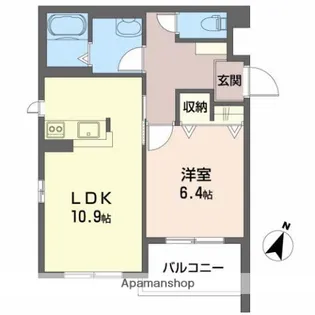 インペリアル【3階】の間取り