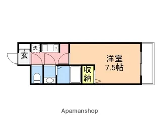 夢ランドワイズテラス笹口【6階】の間取り