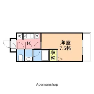 夢ランドワイズテラス笹口【2階】の間取り