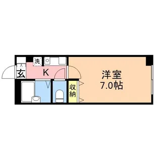 カナンパレス天神【5階】の間取り