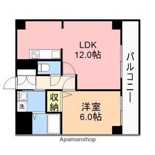 デリスガーデン女池【1階】の間取り