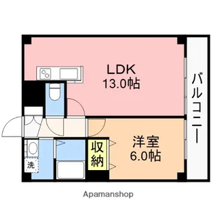 デリスガーデン女池【2階】の間取り