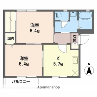 エクセルシャルム【2階】の間取り