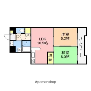 トーカンマンション東中通【8階】の間取り