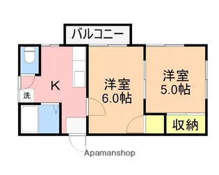 コンフォート東中島【2階】の間取り