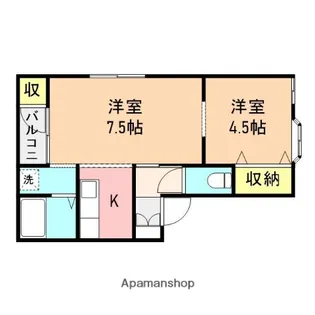コーポスナイプ【202号室】の間取り