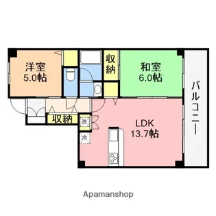 ダイアパレス近江【2階】の間取り