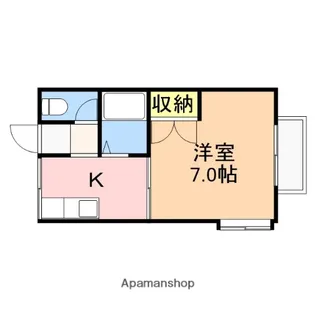 シャンブル笹口Ⅰ【2階】の間取り