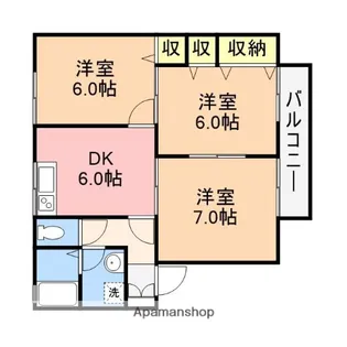 メゾン悠悠B【2階】の間取り