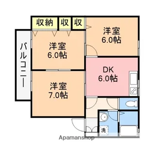 メゾン悠悠B【2階】の間取り
