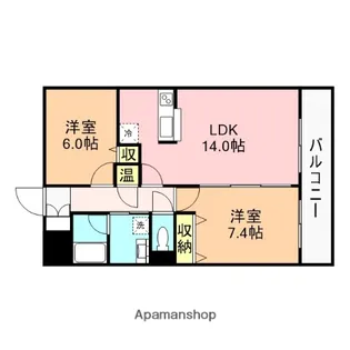 レガーロ旭町【3階】の間取り