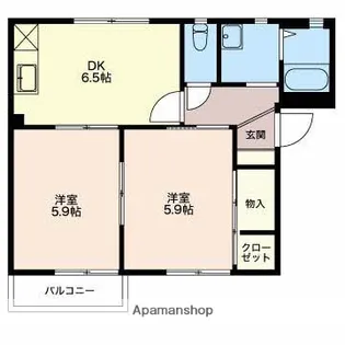 サンモール新潟【1階】の間取り
