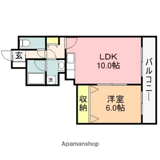 万代グレース【6階】の間取り