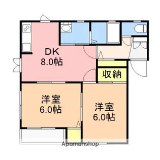 ヴィラS Ⅰ【2階】の間取り