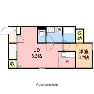 1LDKの間取り画像
