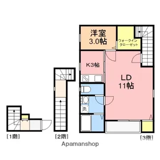 1LDKの間取り画像