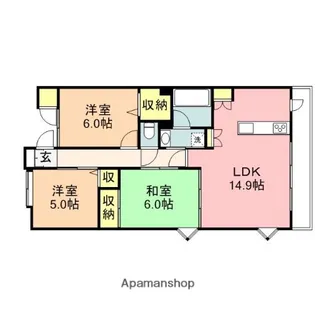 ダイアパレス川端町【10階】の間取り