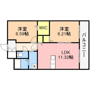 ヴィラノーブル【2階】の間取り