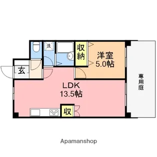 ホポロ東万代【1階】の間取り