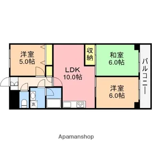 ホポロ東万代【3階】の間取り