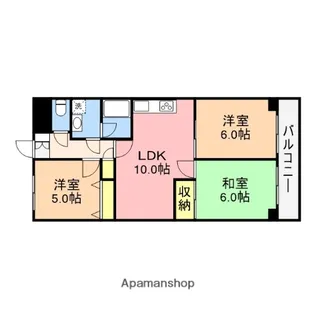 ホポロ東万代【3階】の間取り