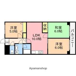 ホポロ東万代【1階】の間取り