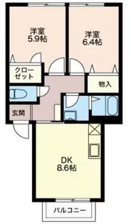 ベルドミール・ソシア【2階】の間取り
