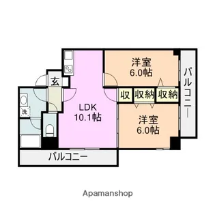 レガーロけやき通り【8階】の間取り
