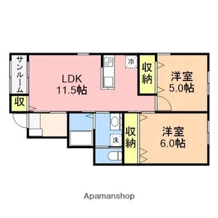 BAMBINOⅠ【1階】の間取り