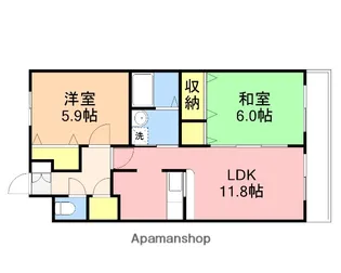 プレム寺山【1階】の間取り