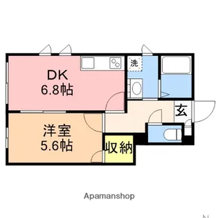 オレム西大畑【1階】の間取り