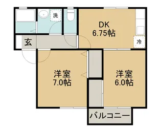 カトル・セゾン【2階】の間取り