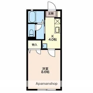 ハウスコスモ【202号室】の間取り
