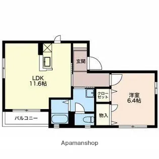 ディアス和合町Ⅱ【1階】の間取り