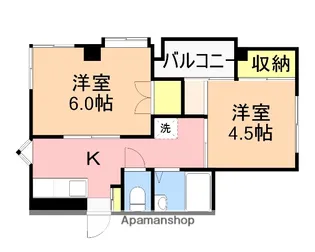 コーポ寄附町【2階】の間取り
